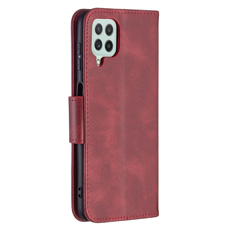 For Samsung Galaxy A22 4G Retro Lambskin Texture Pure Color Horizontal Flip Leather Phone Case with Holder & Card Slots & Wallet & Lanyard
