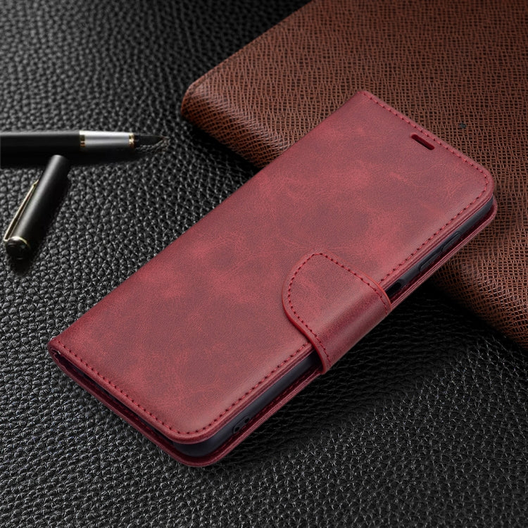 For Samsung Galaxy A22 4G Retro Lambskin Texture Pure Color Horizontal Flip Leather Phone Case with Holder & Card Slots & Wallet & Lanyard