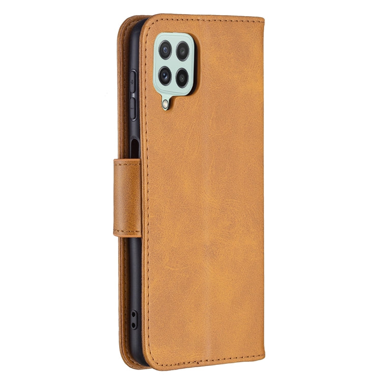 For Samsung Galaxy A22 4G Retro Lambskin Texture Pure Color Horizontal Flip Leather Phone Case with Holder & Card Slots & Wallet & Lanyard