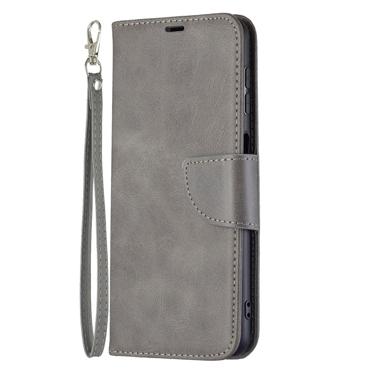 For Samsung Galaxy A22 4G Retro Lambskin Texture Pure Color Horizontal Flip Leather Phone Case with Holder & Card Slots & Wallet & Lanyard