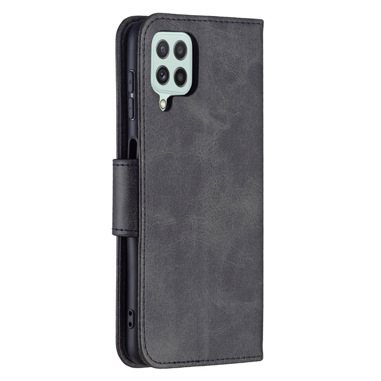 For Samsung Galaxy A22 4G Retro Lambskin Texture Pure Color Horizontal Flip Leather Phone Case with Holder & Card Slots & Wallet & Lanyard