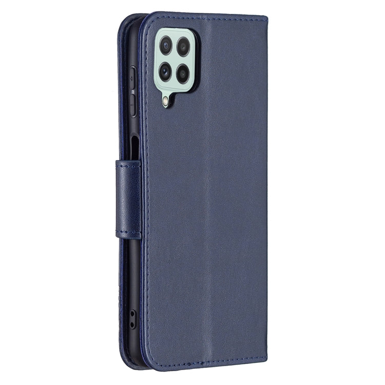 For Samsung Galaxy A22 4G Embossing Two Butterflies Pattern Horizontal Flip Leather Phone Case with Holder & Card Slot & Wallet & Lanyard