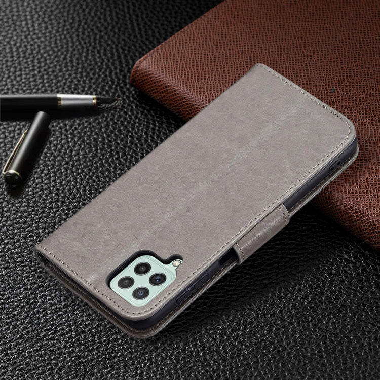 For Samsung Galaxy A22 4G Embossing Two Butterflies Pattern Horizontal Flip Leather Phone Case with Holder & Card Slot & Wallet & Lanyard