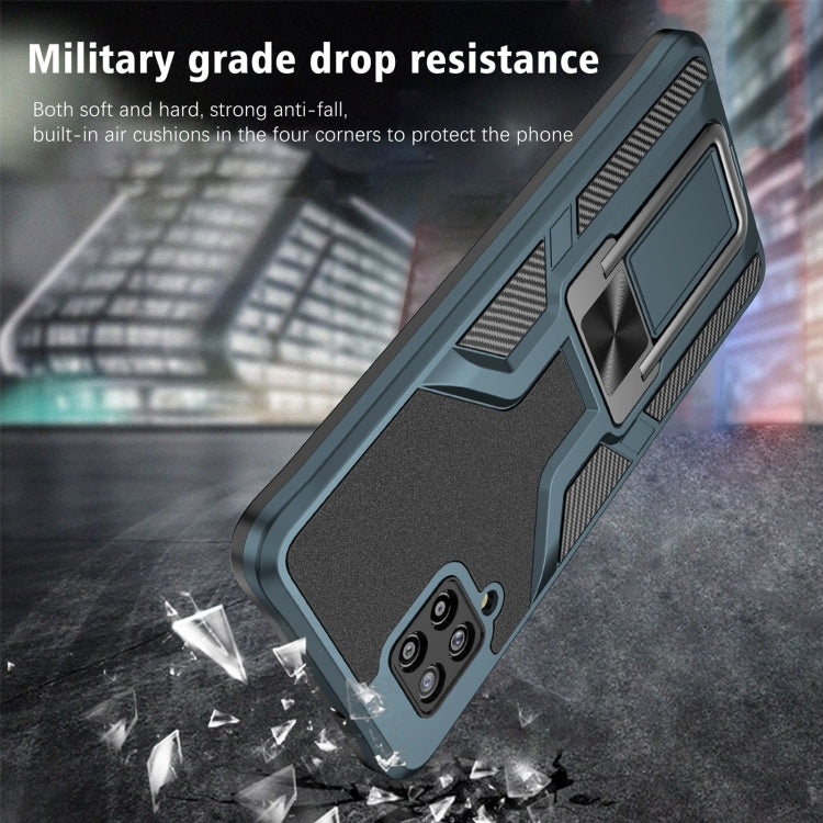 For Samsung Galaxy A42 5G Armor 2 in 1 Magnetic Shockproof Phone Case with Foldable Holder