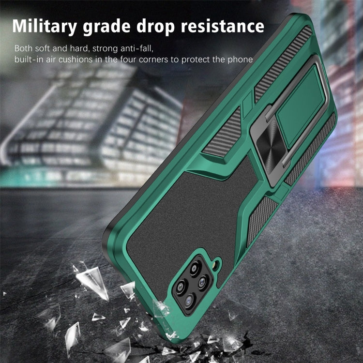 For Samsung Galaxy A42 5G Armor 2 in 1 Magnetic Shockproof Phone Case with Foldable Holder