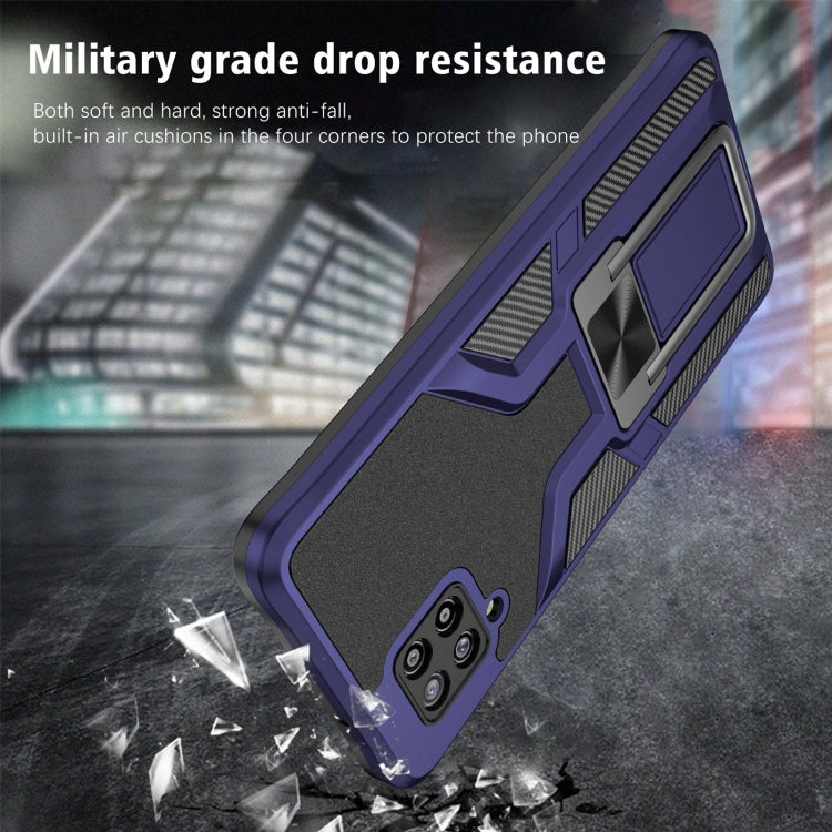 For Samsung Galaxy A42 5G Armor 2 in 1 Magnetic Shockproof Phone Case with Foldable Holder
