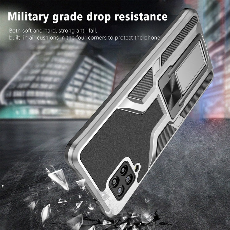 For Samsung Galaxy A42 5G Armor 2 in 1 Magnetic Shockproof Phone Case with Foldable Holder