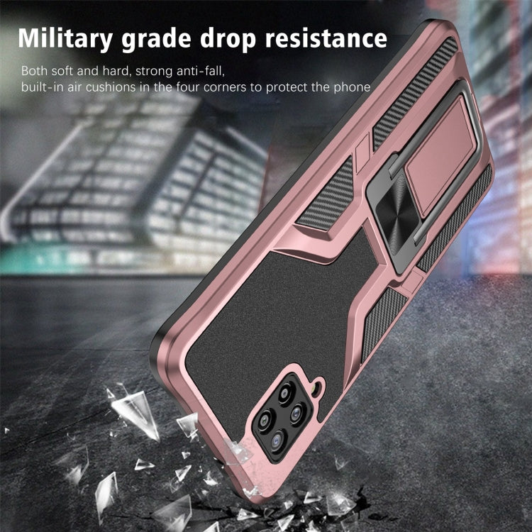 For Samsung Galaxy A42 5G Armor 2 in 1 Magnetic Shockproof Phone Case with Foldable Holder