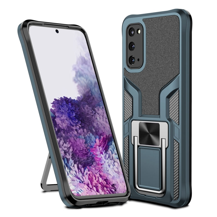 For Samsung Galaxy S20 Armor 2 in 1 Magnetic Shockproof Phone Case with Foldable Holder