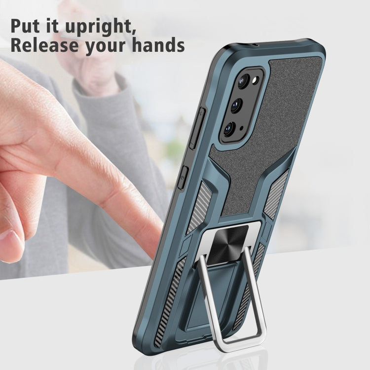 For Samsung Galaxy S20 Armor 2 in 1 Magnetic Shockproof Phone Case with Foldable Holder