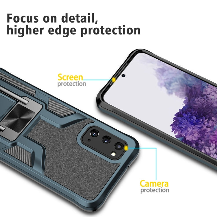 For Samsung Galaxy S20 Armor 2 in 1 Magnetic Shockproof Phone Case with Foldable Holder