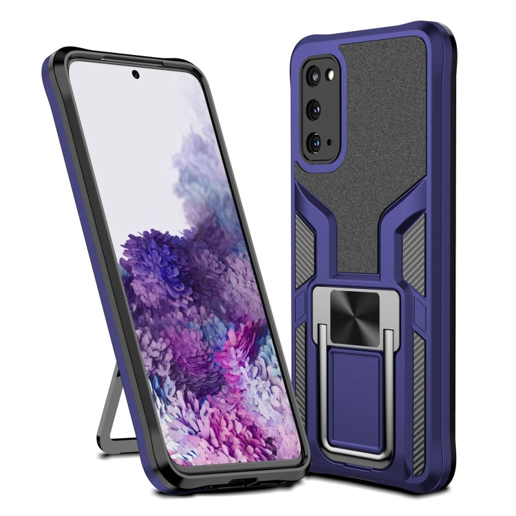 For Samsung Galaxy S20 Armor 2 in 1 Magnetic Shockproof Phone Case with Foldable Holder