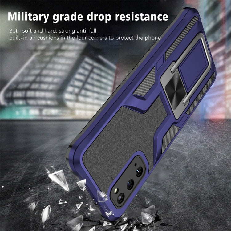 For Samsung Galaxy S20 Armor 2 in 1 Magnetic Shockproof Phone Case with Foldable Holder