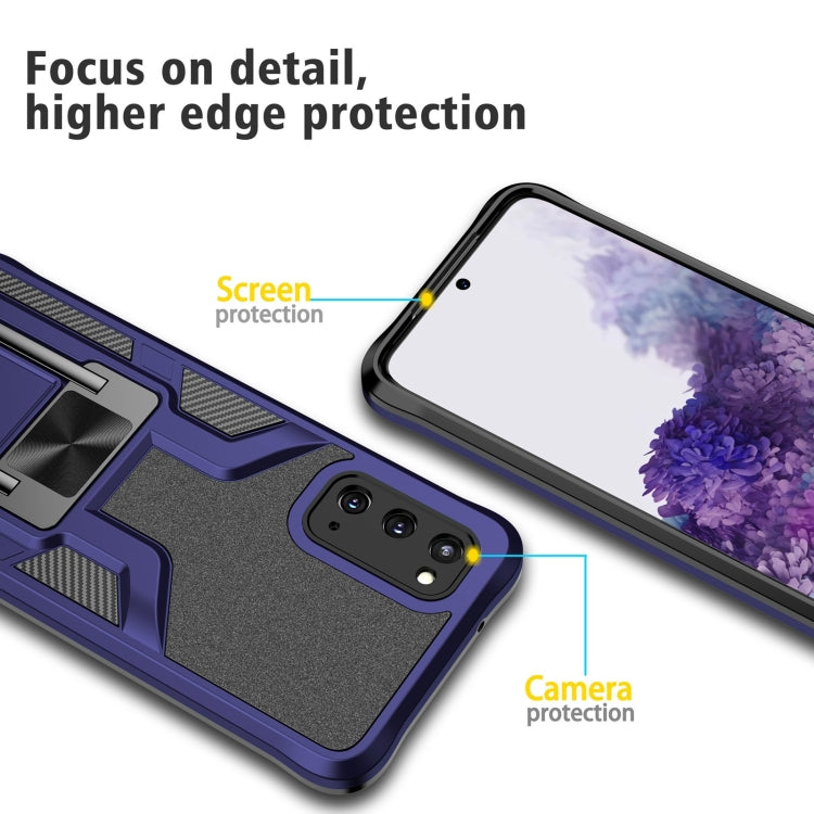 For Samsung Galaxy S20 Armor 2 in 1 Magnetic Shockproof Phone Case with Foldable Holder