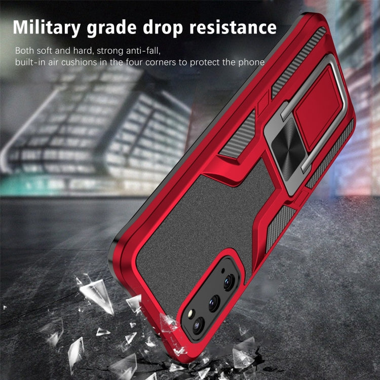For Samsung Galaxy S20 Armor 2 in 1 Magnetic Shockproof Phone Case with Foldable Holder