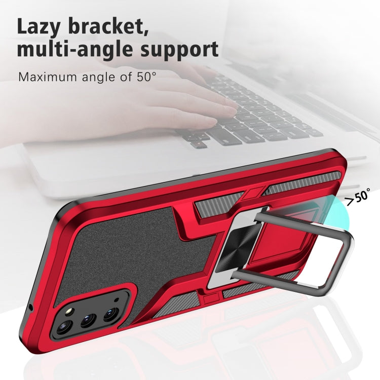 For Samsung Galaxy S20 Armor 2 in 1 Magnetic Shockproof Phone Case with Foldable Holder