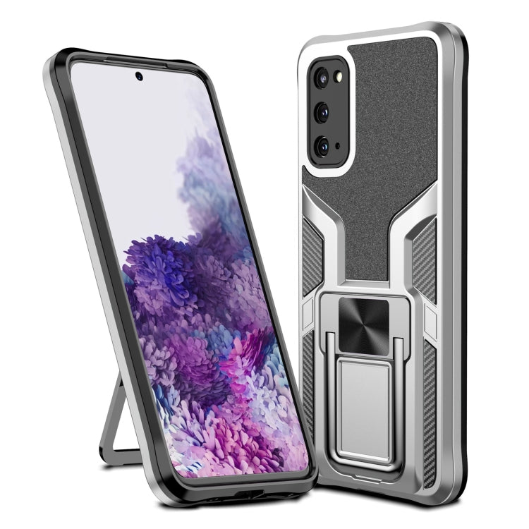 For Samsung Galaxy S20 Armor 2 in 1 Magnetic Shockproof Phone Case with Foldable Holder