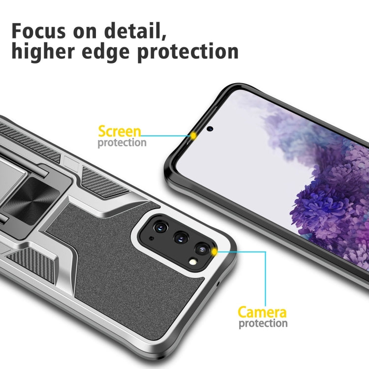 For Samsung Galaxy S20 Armor 2 in 1 Magnetic Shockproof Phone Case with Foldable Holder