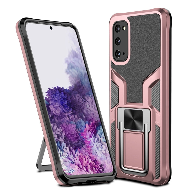 For Samsung Galaxy S20 Armor 2 in 1 Magnetic Shockproof Phone Case with Foldable Holder