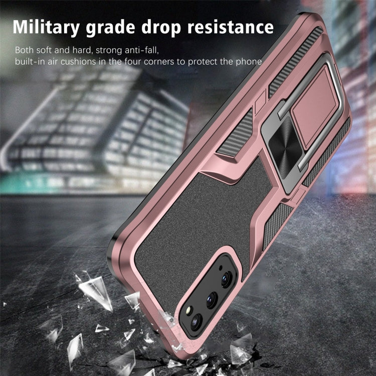 For Samsung Galaxy S20 Armor 2 in 1 Magnetic Shockproof Phone Case with Foldable Holder