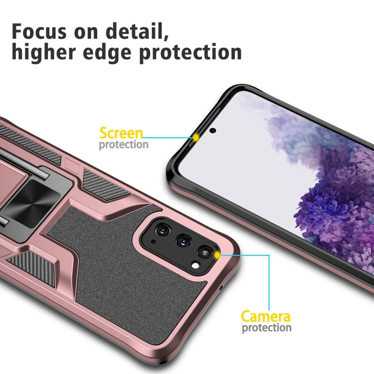 For Samsung Galaxy S20 Armor 2 in 1 Magnetic Shockproof Phone Case with Foldable Holder