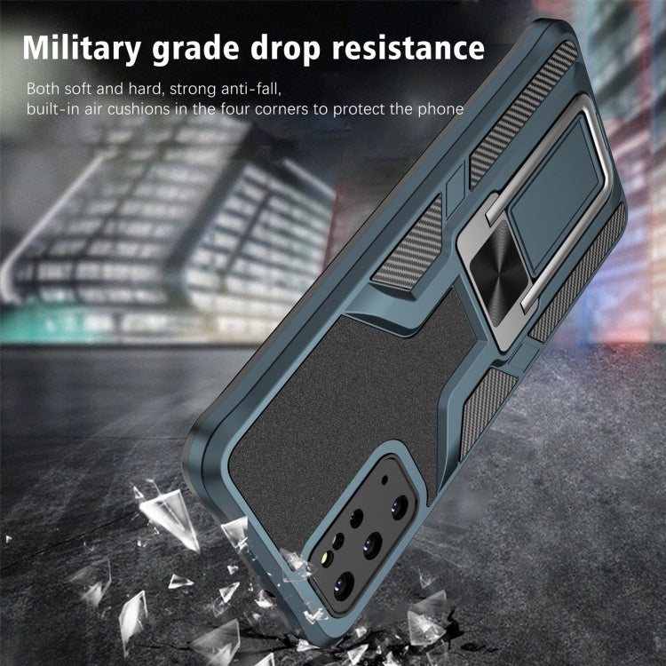 For Samsung Galaxy S20+ Armor 2 in 1 Magnetic Shockproof Phone Case with Foldable Holder