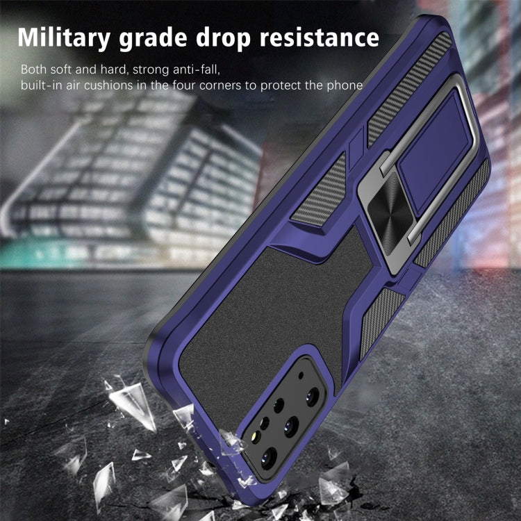 For Samsung Galaxy S20+ Armor 2 in 1 Magnetic Shockproof Phone Case with Foldable Holder