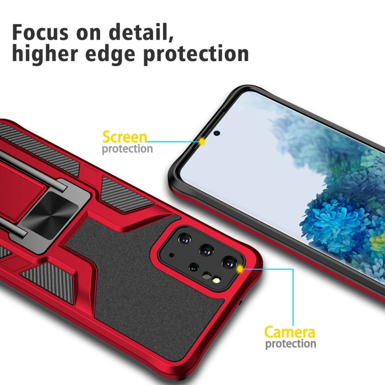 For Samsung Galaxy S20+ Armor 2 in 1 Magnetic Shockproof Phone Case with Foldable Holder