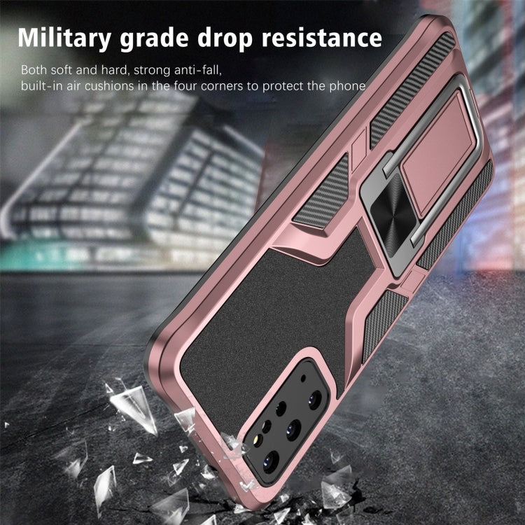For Samsung Galaxy S20+ Armor 2 in 1 Magnetic Shockproof Phone Case with Foldable Holder