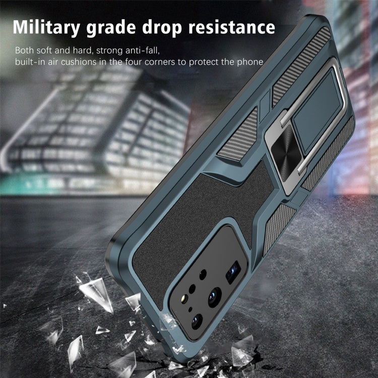 For Samsung Galaxy S20 Ultra Armor 2 in 1 Magnetic Shockproof Phone Case with Foldable Holder