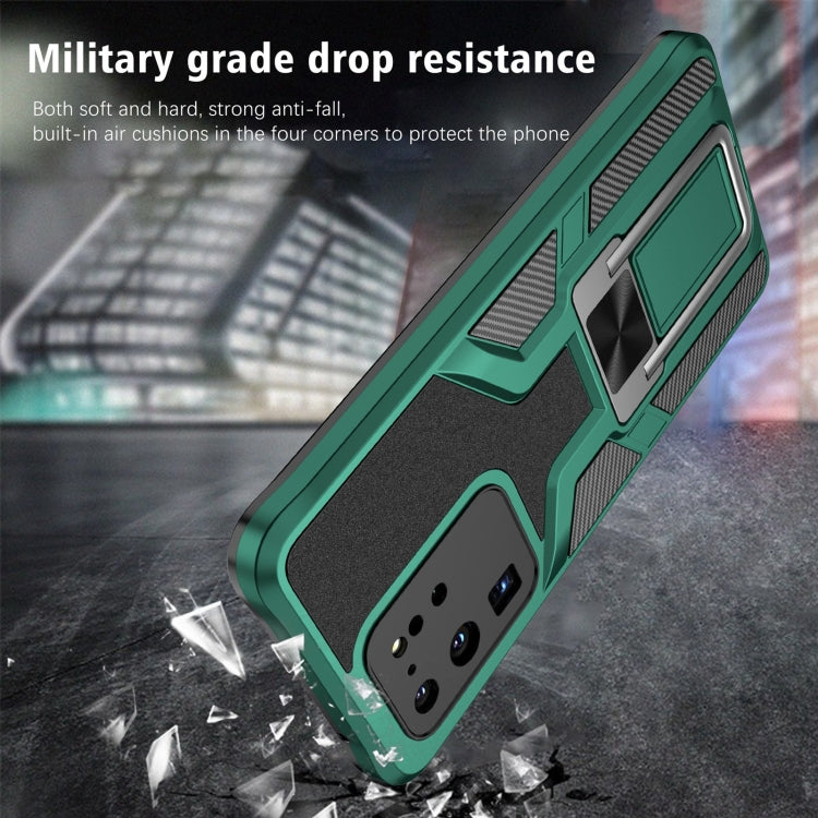 For Samsung Galaxy S20 Ultra Armor 2 in 1 Magnetic Shockproof Phone Case with Foldable Holder
