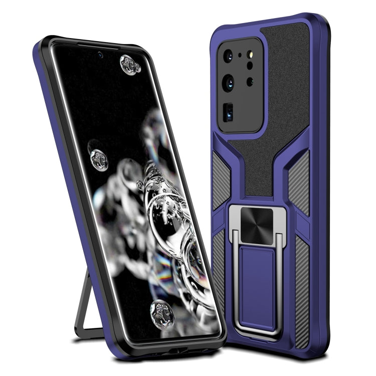 For Samsung Galaxy S20 Ultra Armor 2 in 1 Magnetic Shockproof Phone Case with Foldable Holder
