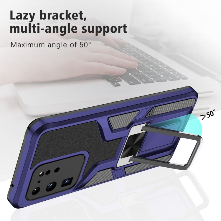 For Samsung Galaxy S20 Ultra Armor 2 in 1 Magnetic Shockproof Phone Case with Foldable Holder