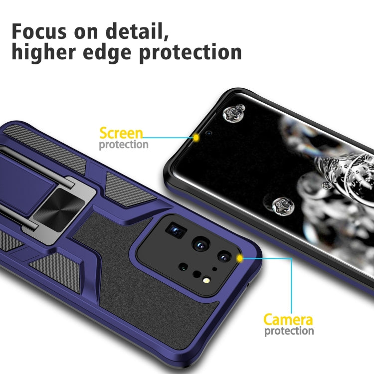 For Samsung Galaxy S20 Ultra Armor 2 in 1 Magnetic Shockproof Phone Case with Foldable Holder