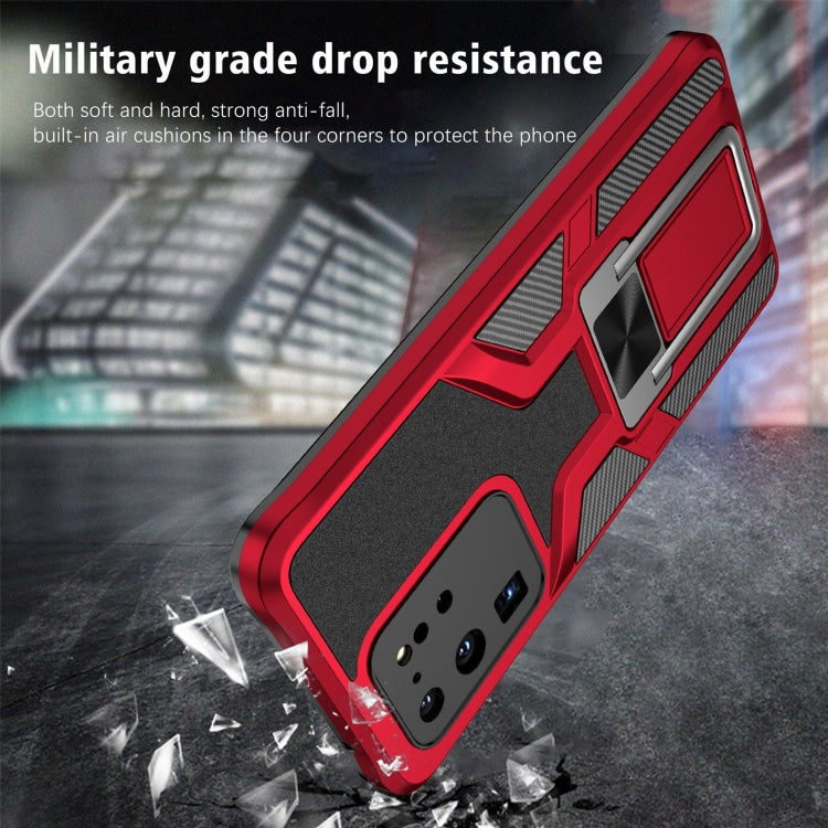 For Samsung Galaxy S20 Ultra Armor 2 in 1 Magnetic Shockproof Phone Case with Foldable Holder