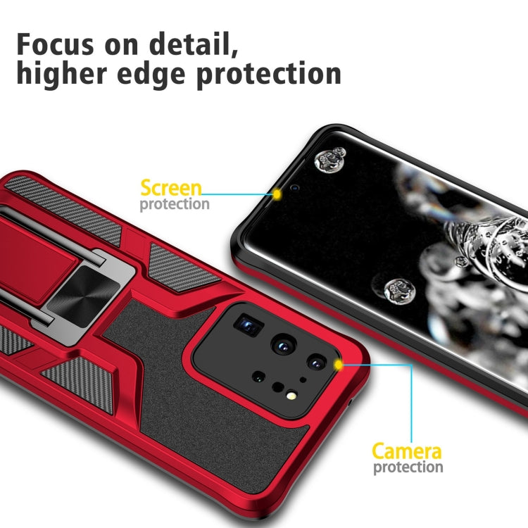 For Samsung Galaxy S20 Ultra Armor 2 in 1 Magnetic Shockproof Phone Case with Foldable Holder