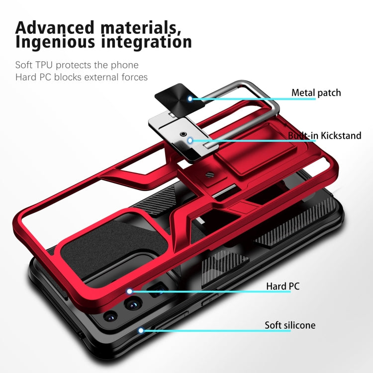 For Samsung Galaxy S20 Ultra Armor 2 in 1 Magnetic Shockproof Phone Case with Foldable Holder