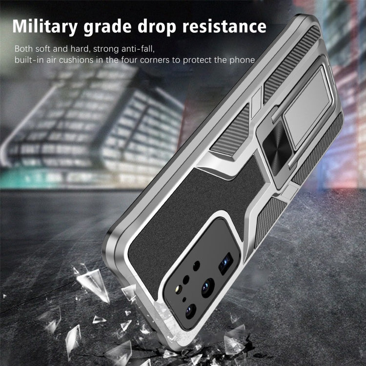 For Samsung Galaxy S20 Ultra Armor 2 in 1 Magnetic Shockproof Phone Case with Foldable Holder