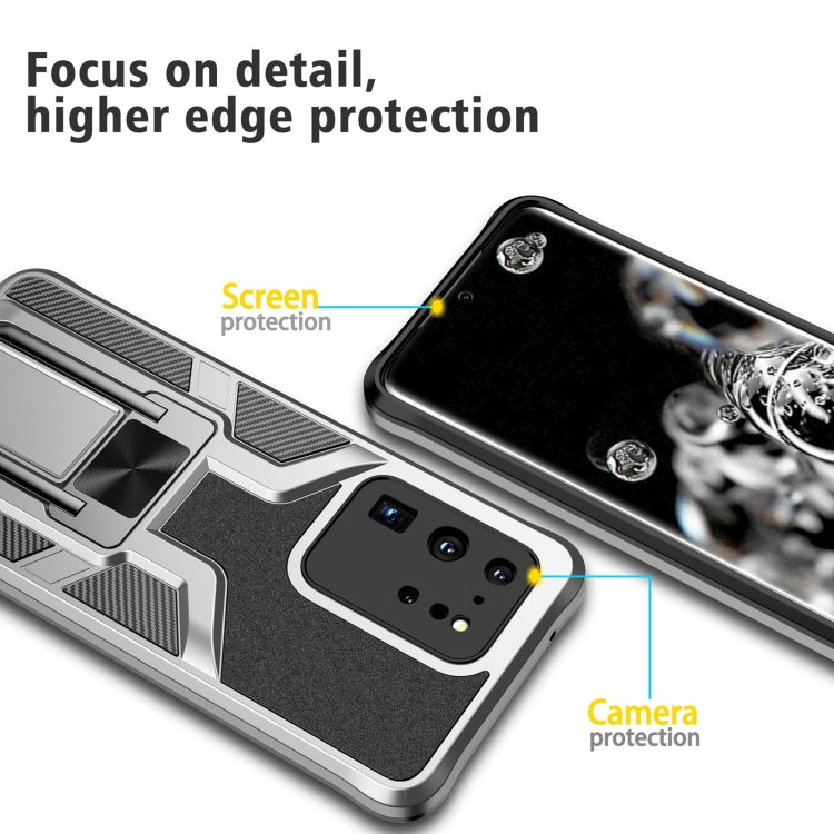 For Samsung Galaxy S20 Ultra Armor 2 in 1 Magnetic Shockproof Phone Case with Foldable Holder