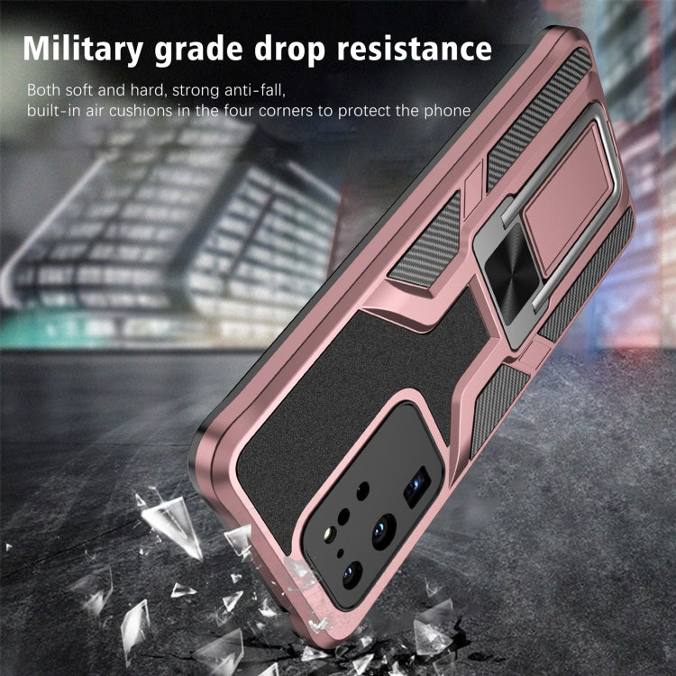 For Samsung Galaxy S20 Ultra Armor 2 in 1 Magnetic Shockproof Phone Case with Foldable Holder