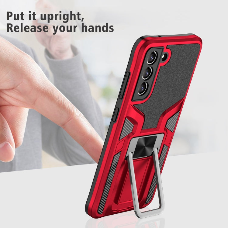 For Samsung Galaxy S20 FE Armor 2 in 1 Magnetic Shockproof Phone Case with Foldable Holder