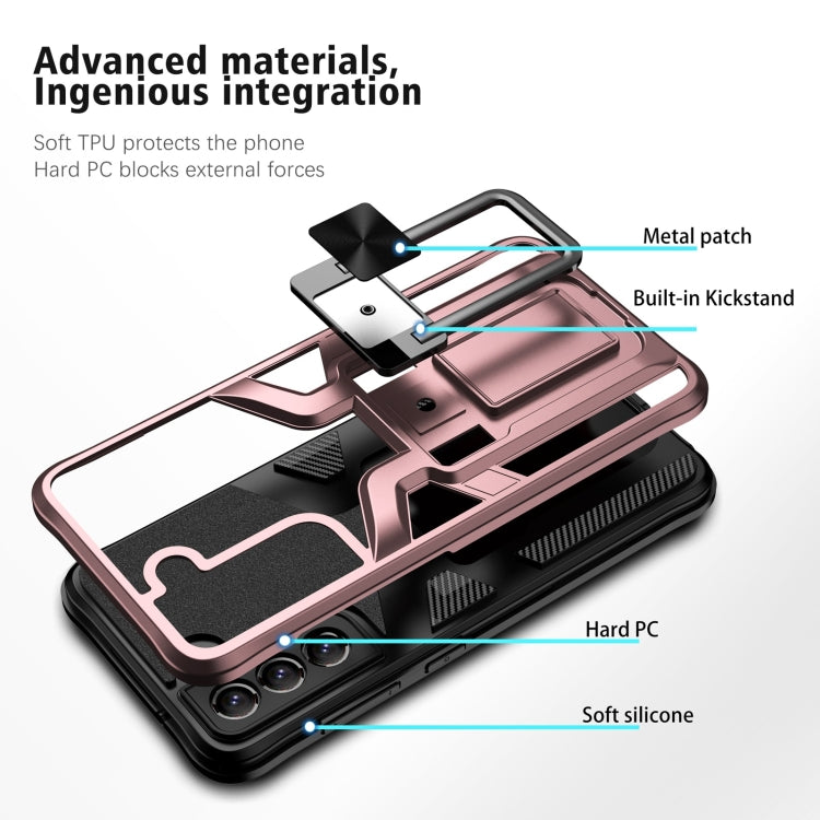 For Samsung Galaxy S20 FE Armor 2 in 1 Magnetic Shockproof Phone Case with Foldable Holder