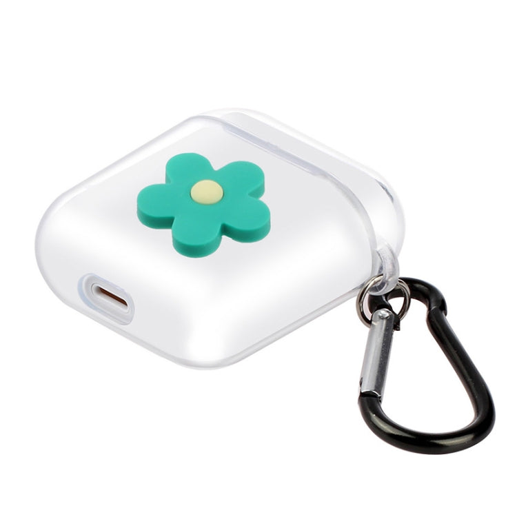 For AirPods 1 / 2 High Transparent TPU Silicone Patch Earphone Protective Case with Hook