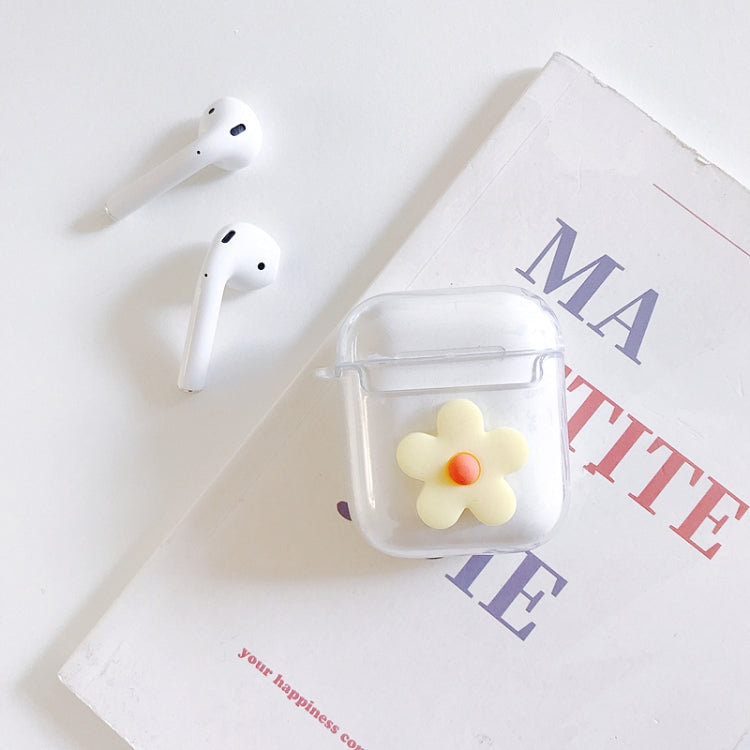 For AirPods 1 / 2 High Transparent TPU Silicone Patch Earphone Protective Case with Hook