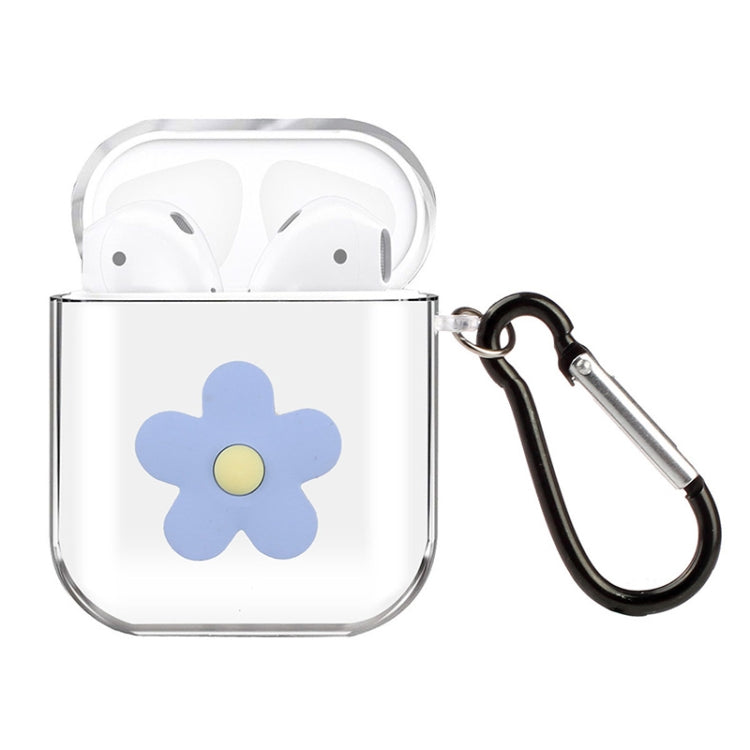 For AirPods 1 / 2 High Transparent TPU Silicone Patch Earphone Protective Case with Hook