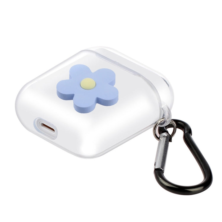 For AirPods 1 / 2 High Transparent TPU Silicone Patch Earphone Protective Case with Hook