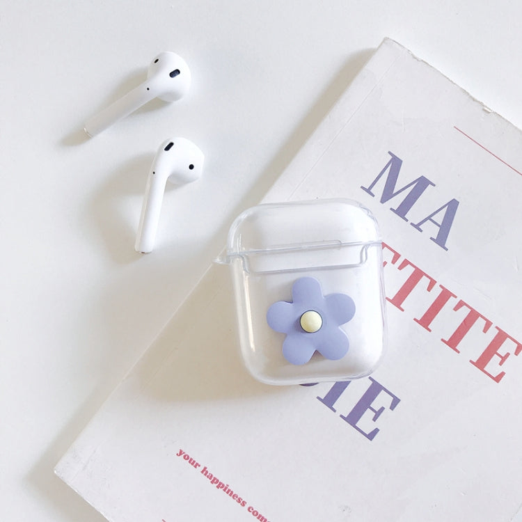 For AirPods 1 / 2 High Transparent TPU Silicone Patch Earphone Protective Case with Hook