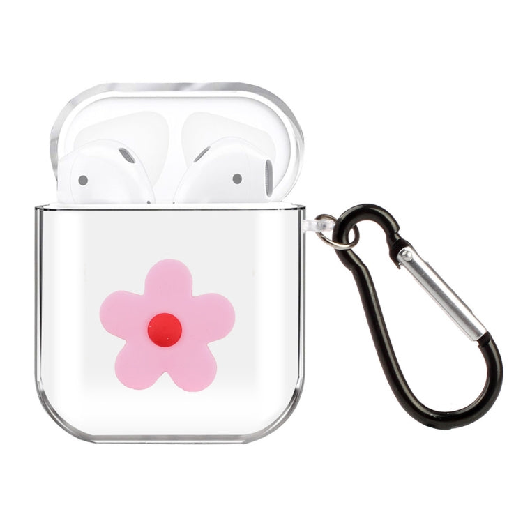 For AirPods 1 / 2 High Transparent TPU Silicone Patch Earphone Protective Case with Hook
