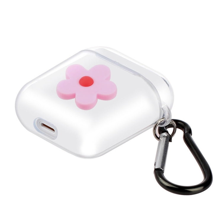 For AirPods 1 / 2 High Transparent TPU Silicone Patch Earphone Protective Case with Hook
