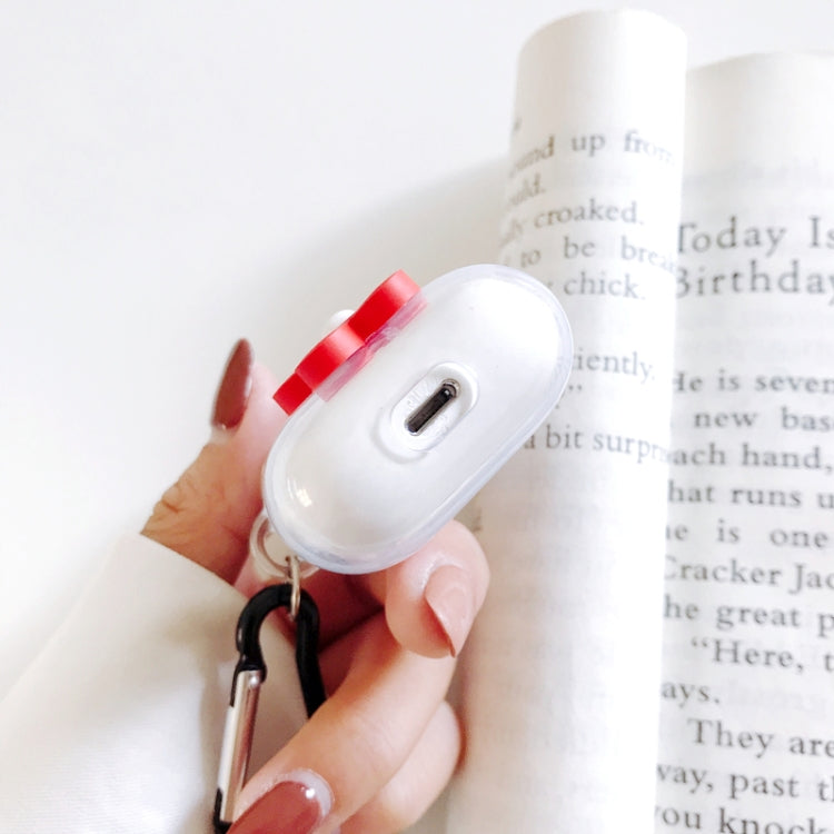 For AirPods 1 / 2 High Transparent TPU Silicone Patch Earphone Protective Case with Hook